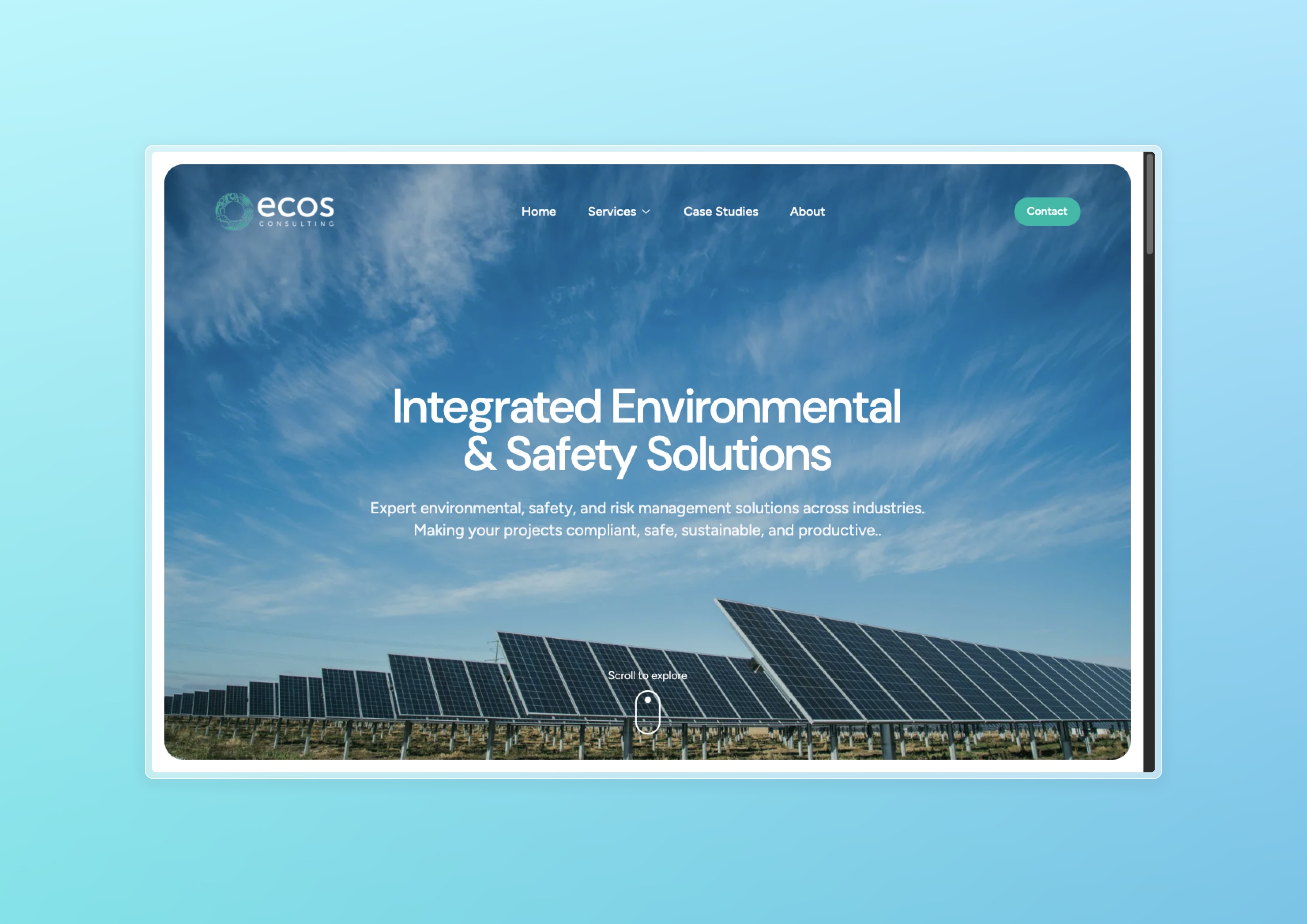 Ecos Consulting - Environmental Solutions Website